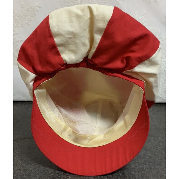 Vintage Six Flags Magic Mountain Red & White Pinwheel Cap Hat Souvenir Employee? - Picture 7 of 16